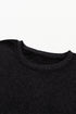 Relaxed Fit Corded Knit Crew Neck Pullover Sweatshirt