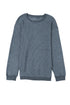 Relaxed Fit Corded Knit Crew Neck Pullover Sweatshirt