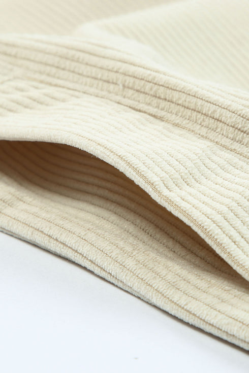 Relaxed Fit Corduroy Button Down Long Sleeve Shirt Dress