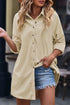 Relaxed Fit Corduroy Button Down Long Sleeve Shirt Dress