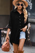 Relaxed Fit Corduroy Button Down Long Sleeve Shirt Dress