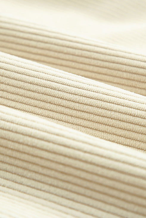 Relaxed Fit Corduroy Button Down Long Sleeve Shirt Dress