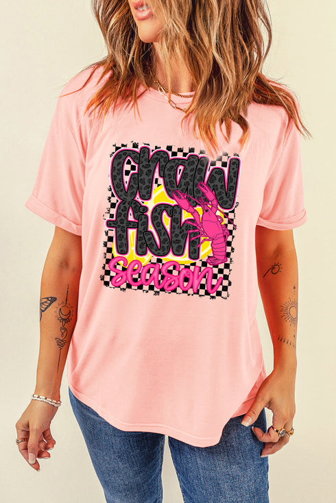 Relaxed Fit Crawfish Season Graphic Print Tee