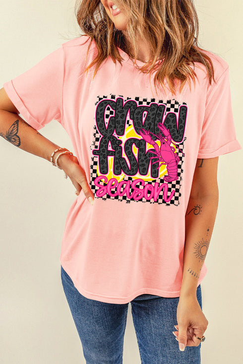 Relaxed Fit Crawfish Season Graphic Print Tee
