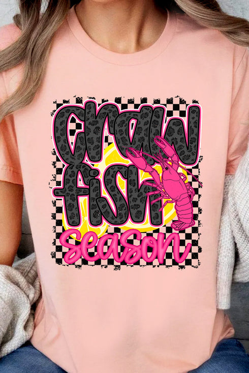 Relaxed Fit Crawfish Season Graphic Print Tee