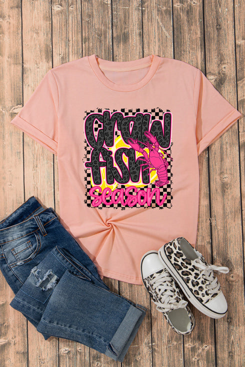 Relaxed Fit Crawfish Season Graphic Print Tee