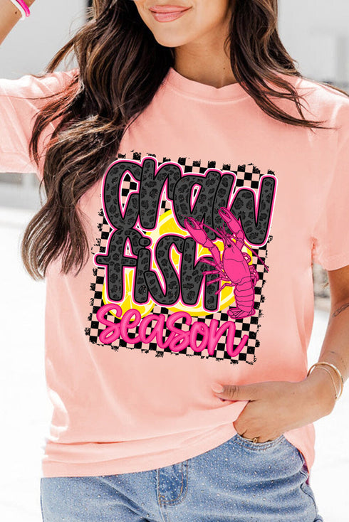 Relaxed Fit Crawfish Season Graphic Print Tee