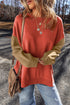 Relaxed Fit Crew Neck Drop Shoulder Pullover Sweatshirt