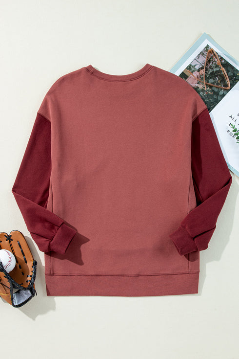 Relaxed Fit Crew Neck Drop Shoulder Pullover Sweatshirt