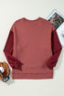 Relaxed Fit Crew Neck Drop Shoulder Pullover Sweatshirt