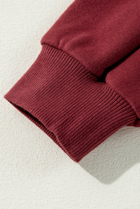 Relaxed Fit Crew Neck Drop Shoulder Pullover Sweatshirt