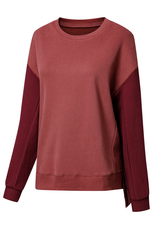 Relaxed Fit Crew Neck Drop Shoulder Pullover Sweatshirt