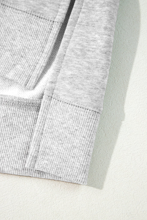 Relaxed Fit Crew Neck Drop Shoulder Pullover Sweatshirt
