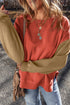 Relaxed Fit Crew Neck Drop Shoulder Pullover Sweatshirt