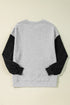 Relaxed Fit Crew Neck Drop Shoulder Pullover Sweatshirt