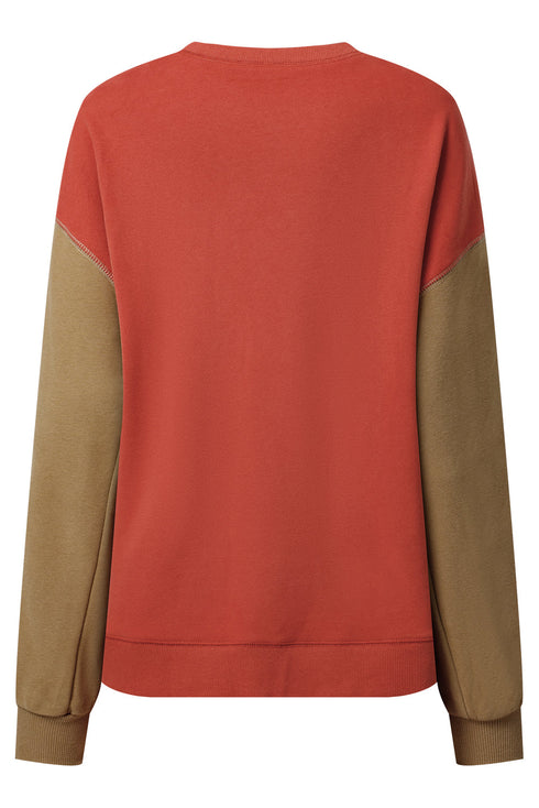 Relaxed Fit Crew Neck Drop Shoulder Pullover Sweatshirt