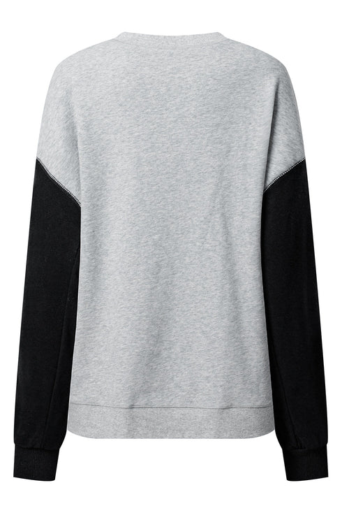 Relaxed Fit Crew Neck Drop Shoulder Pullover Sweatshirt