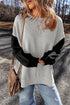 Relaxed Fit Crew Neck Drop Shoulder Pullover Sweatshirt