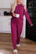 Relaxed Fit Crew Neck Pullover And Jogger Lounge Set