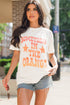 Relaxed Fit Crew Neck Slogan Graphic T Shirt