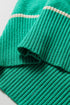 Relaxed Fit Crew Neck Striped Accent Sweater