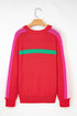 Relaxed Fit Crew Neck Striped Knit Sweater