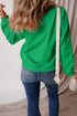 Relaxed Fit Crew Neck Thermal Fleece Sweatshirt