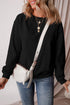 Relaxed Fit Crew Neck Thermal Fleece Sweatshirt