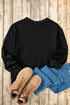 Relaxed Fit Crew Neck Thermal Fleece Sweatshirt