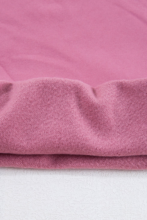 Relaxed Fit Crew Neck Thermal Fleece Sweatshirt