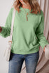 Relaxed Fit Crew Neck Thermal Fleece Sweatshirt