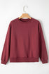 Relaxed Fit Crew Neck Thermal Fleece Sweatshirt