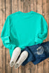 Relaxed Fit Crew Neck Thermal Fleece Sweatshirt