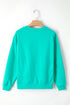 Relaxed Fit Crew Neck Thermal Fleece Sweatshirt