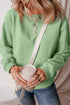 Relaxed Fit Crew Neck Thermal Fleece Sweatshirt