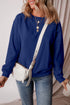 Relaxed Fit Crew Neck Thermal Fleece Sweatshirt