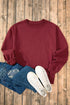 Relaxed Fit Crew Neck Thermal Fleece Sweatshirt
