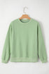 Relaxed Fit Crew Neck Thermal Fleece Sweatshirt