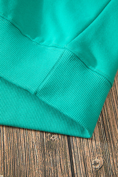 Relaxed Fit Crew Neck Thermal Fleece Sweatshirt