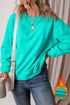 Relaxed Fit Crew Neck Thermal Fleece Sweatshirt