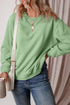 Relaxed Fit Crew Neck Thermal Fleece Sweatshirt