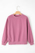 Relaxed Fit Crew Neck Thermal Fleece Sweatshirt