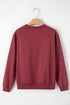 Relaxed Fit Crew Neck Thermal Fleece Sweatshirt