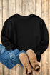 Relaxed Fit Crew Neck Thermal Fleece Sweatshirt