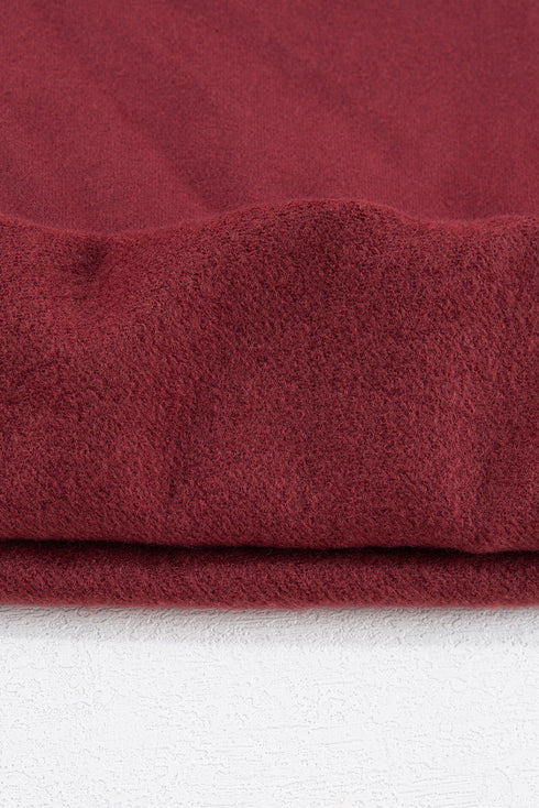 Relaxed Fit Crew Neck Thermal Fleece Sweatshirt