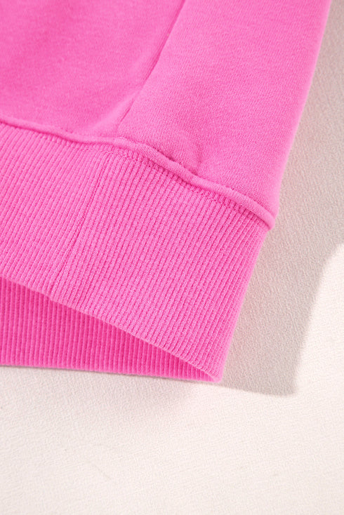Relaxed Fit Crew Neck Thermal Fleece Sweatshirt