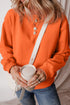 Relaxed Fit Crew Neck Thermal Fleece Sweatshirt