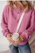 Relaxed Fit Crew Neck Thermal Fleece Sweatshirt