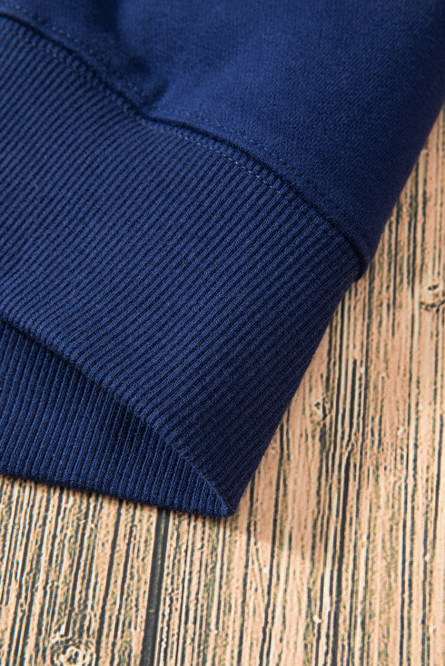 Relaxed Fit Crew Neck Thermal Fleece Sweatshirt