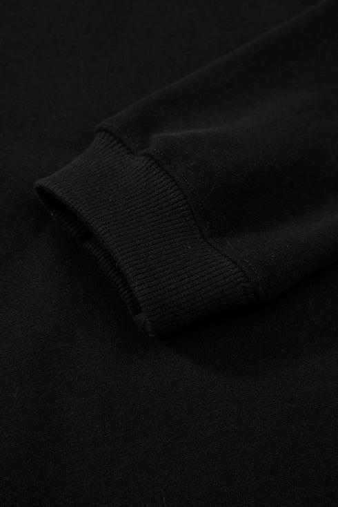 Relaxed Fit Crew Neck Thermal Fleece Sweatshirt